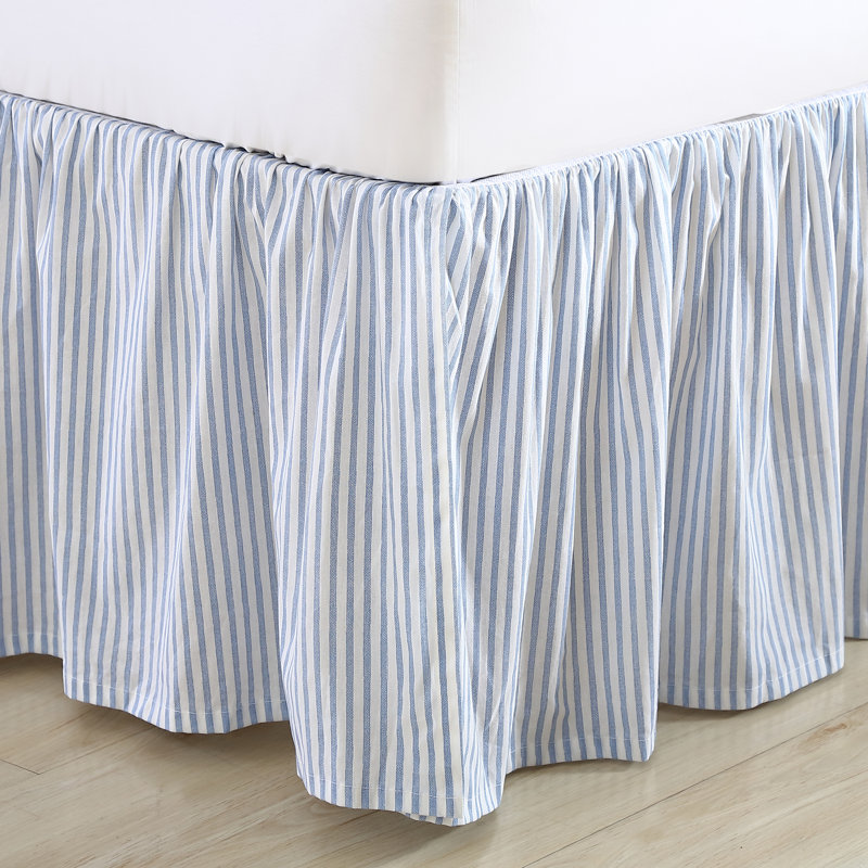 Laura Ashley Ticking Bed Skirt & Reviews Wayfair